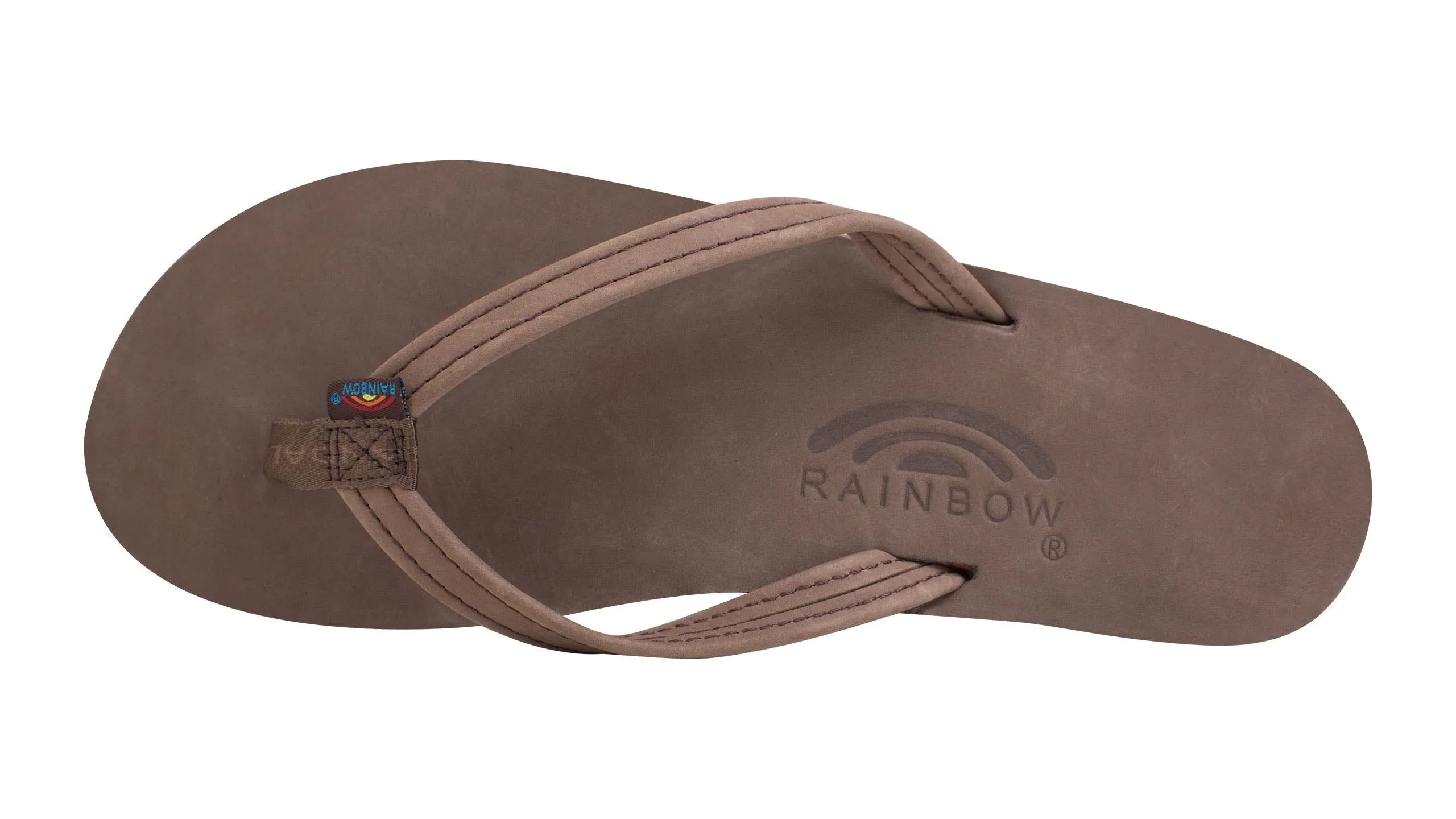 Rainbow Single Layer Leather Narrow Sandal-Expresso
