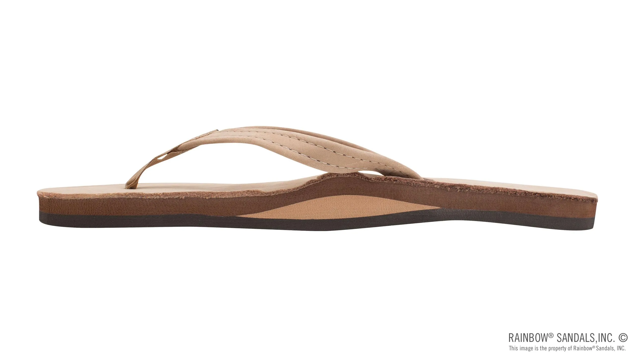 Rainbow Women's Single Layer Premier Leather 1/2" Narrow Strap Sandal