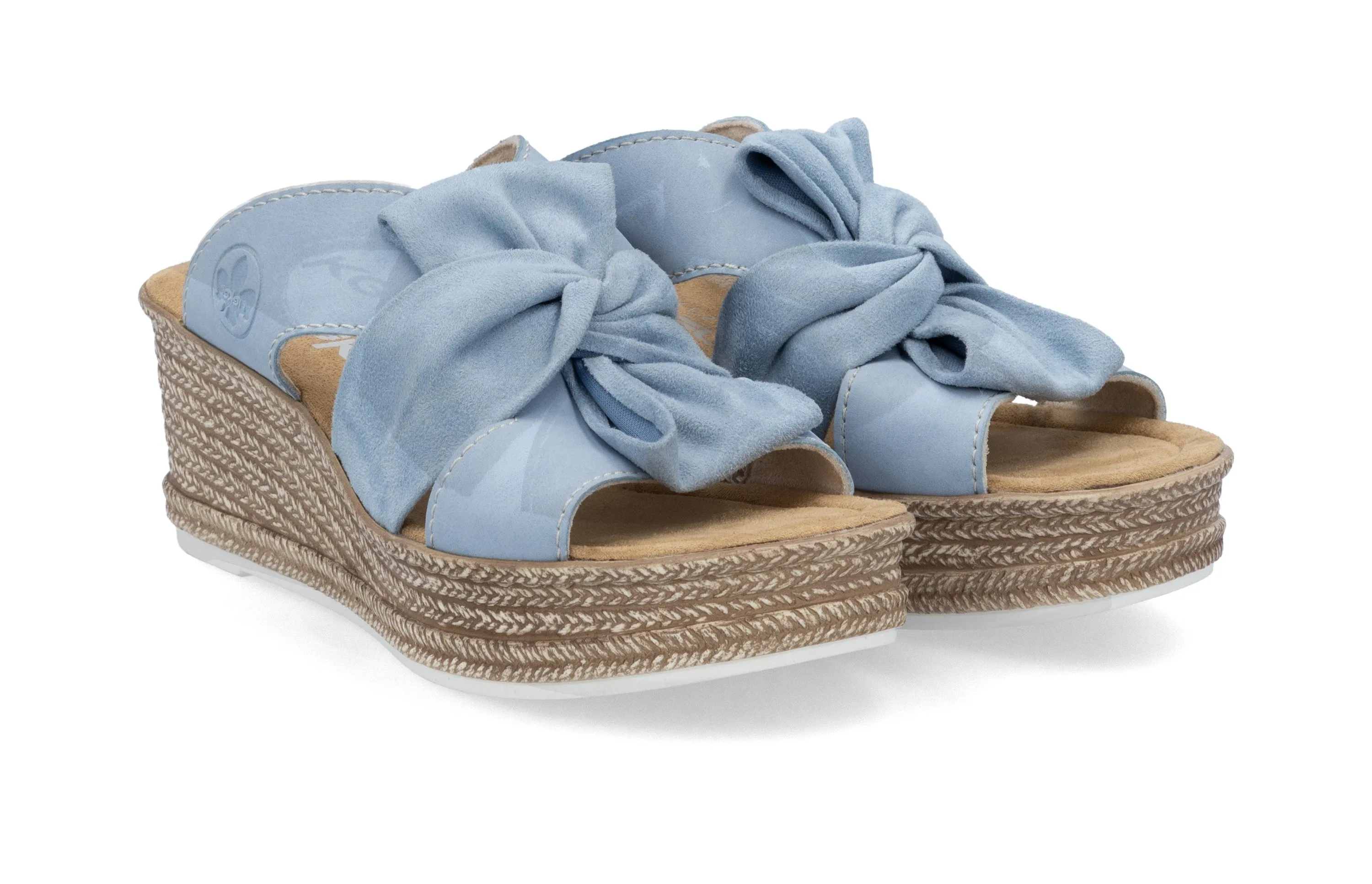 Rieker Ladies Espadrille Wedge Slip On Mule Sandal 68789-10