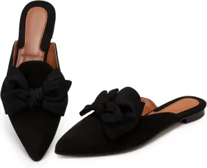 Rilista Mules for Women Slip On Comfortable Pointed Toe Womens Loafers Women's Flats for Women's Mules & Clogs