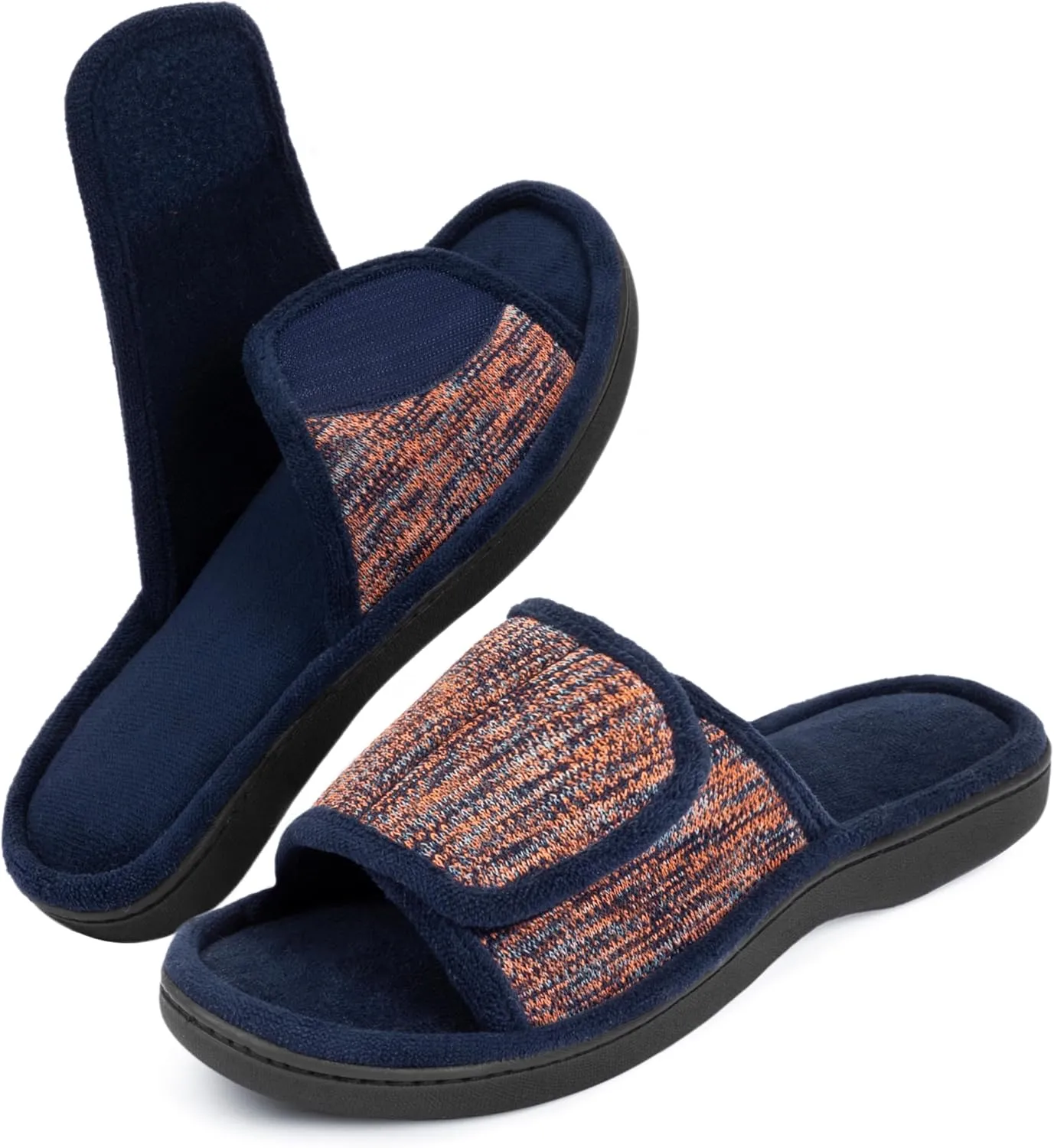 RockDove Men's Adjustable Wrap Memory Foam Slide Slipper