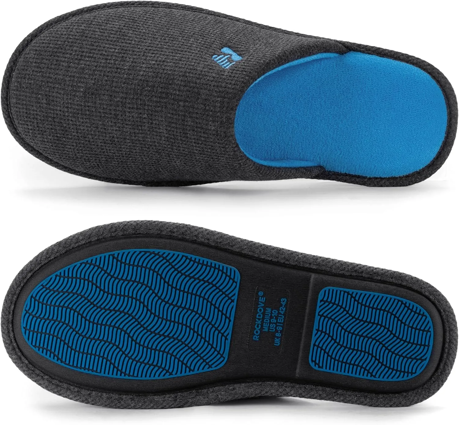 RockDove Men's Two-Tone Memory Foam Lightweight Scuff House Slipper