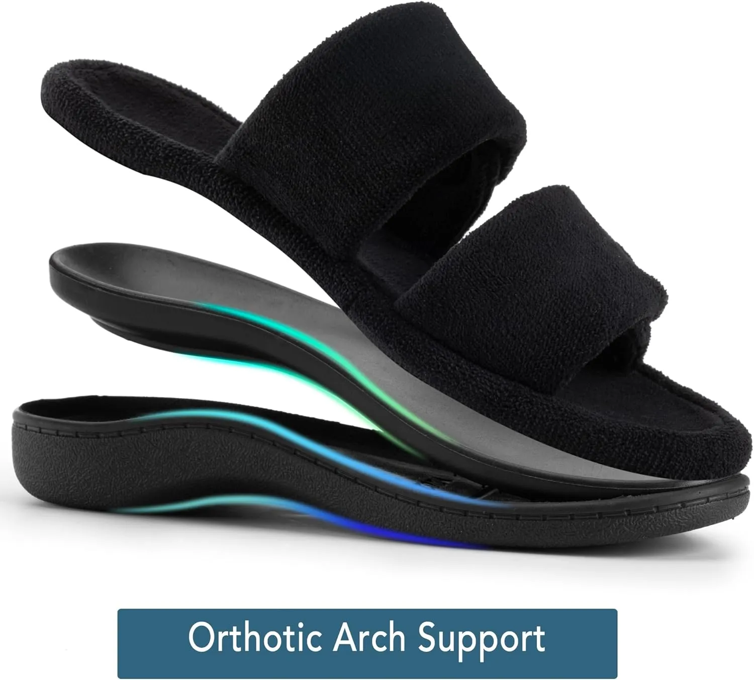 RockDove Women's Dual-Strap Adjustable Slipper with Arch Support