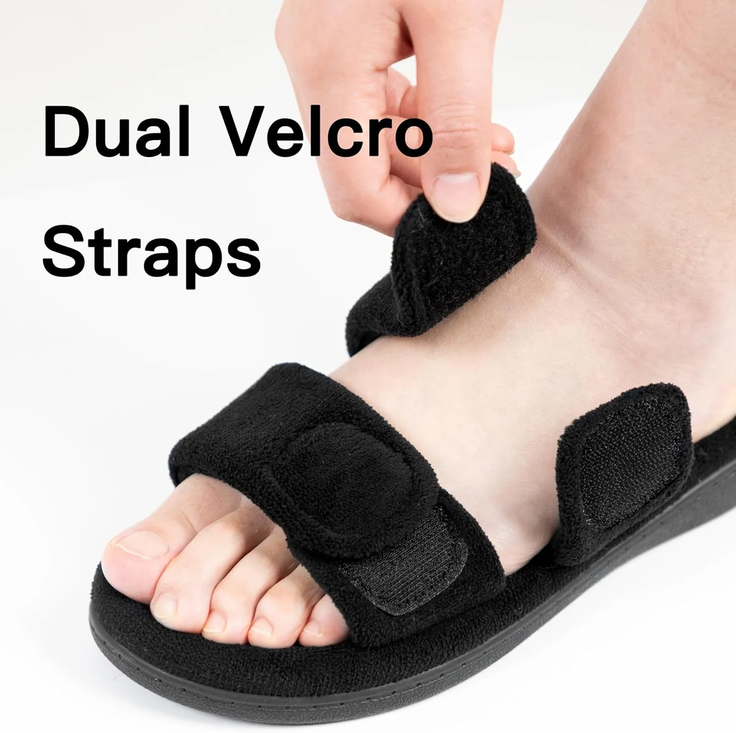 RockDove Women's Dual-Strap Adjustable Slipper with Arch Support