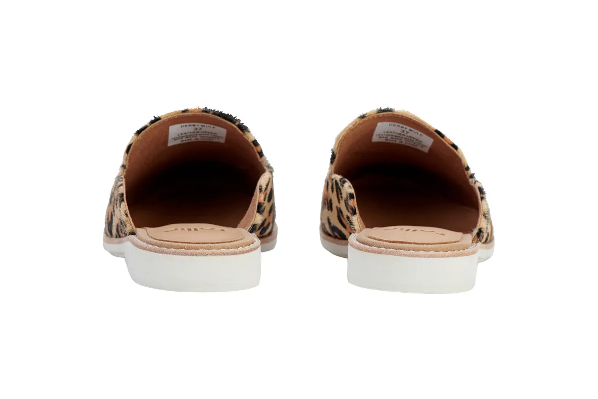 Rollie Nation Derby Mule Camel Leopard Womens