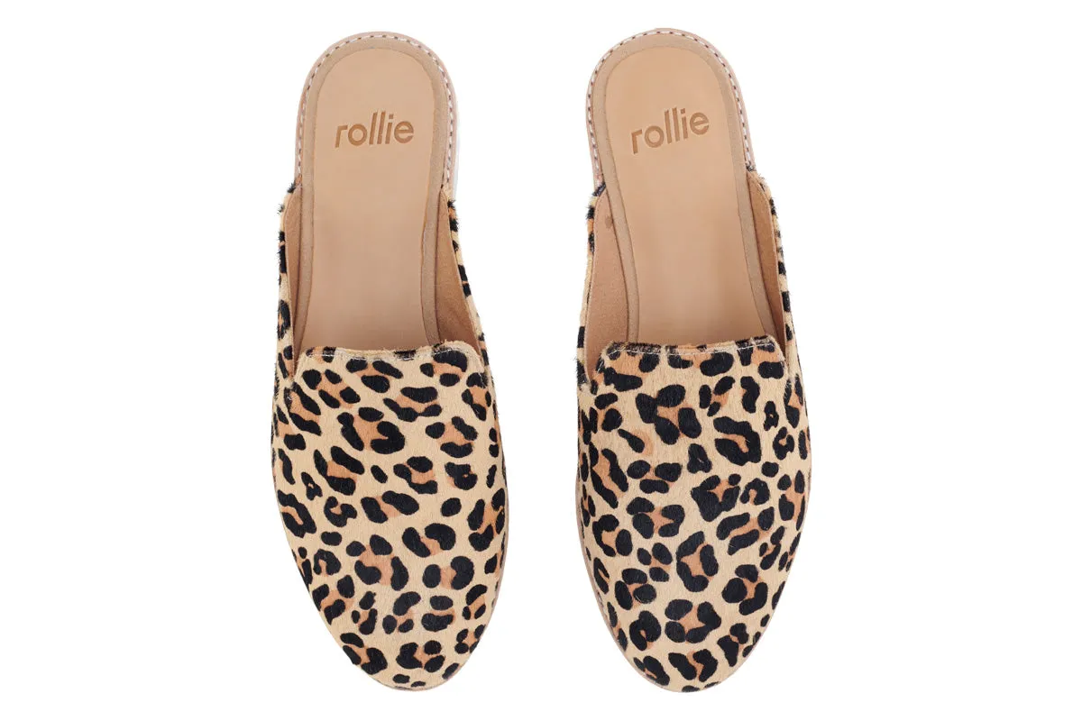Rollie Nation Derby Mule Camel Leopard Womens