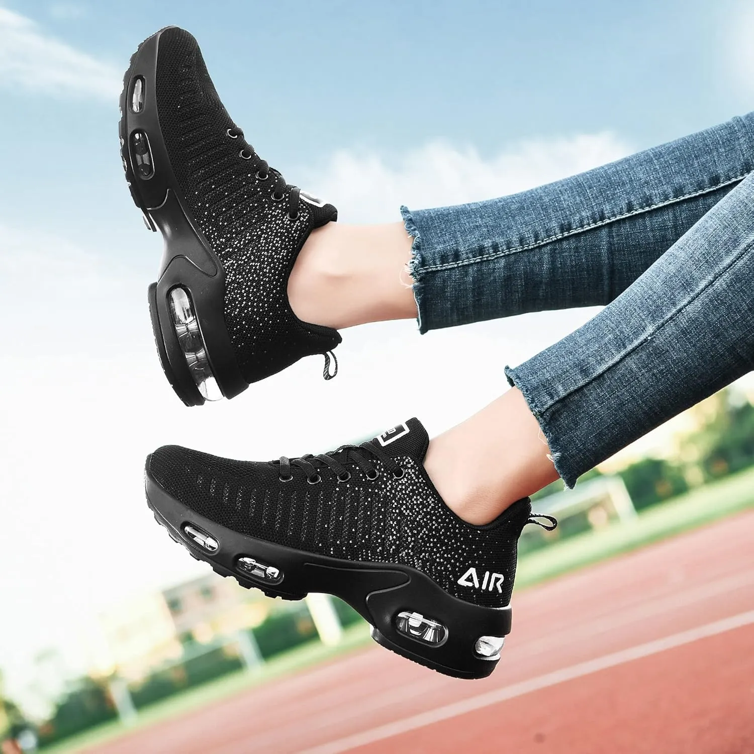 RomenSi Womens Tennis Athletic Running Shoes Fashion Sneakers Breathable Sports Gym Walking Shoes (US5.5-11)
