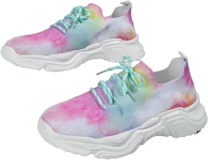 RZDYSQ Floral Print Lace-up Breathable Orthopedic Sneakers, Women's Mesh Breathable Orthopedic Sneakers
