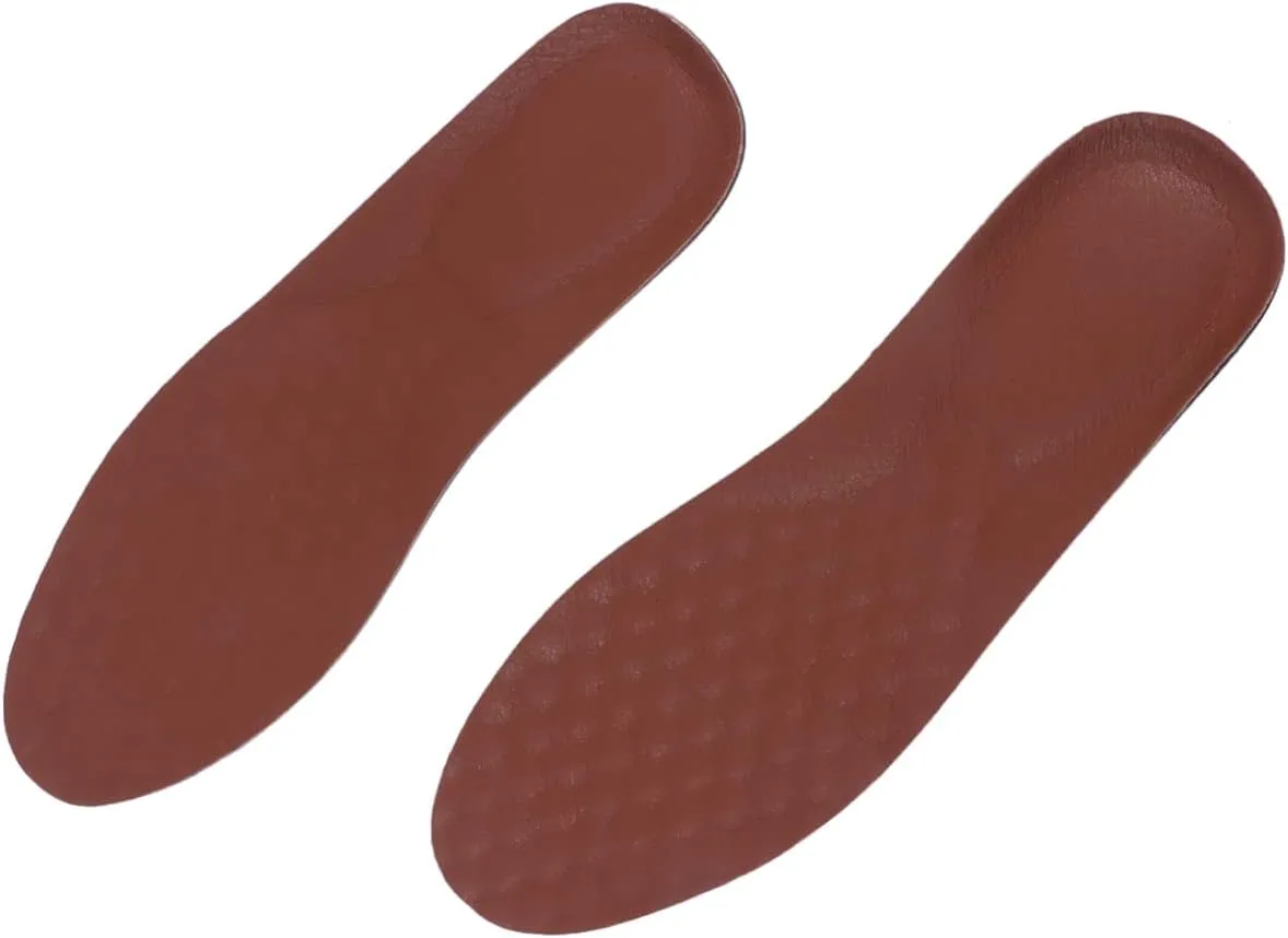 SAFIGLE Foot Care Insoles Cow Leather Breathable Shock-Absorbing for Comfortable Walking Sports