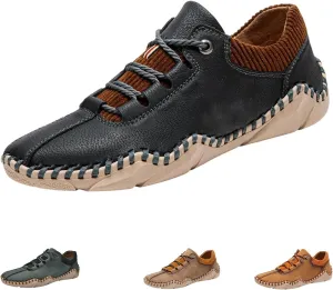Salkined Mens Shoes, Casual Fashion Lace Up Slip On Sneakers, Leather Oxfords Work Shoe Sneaker for Men