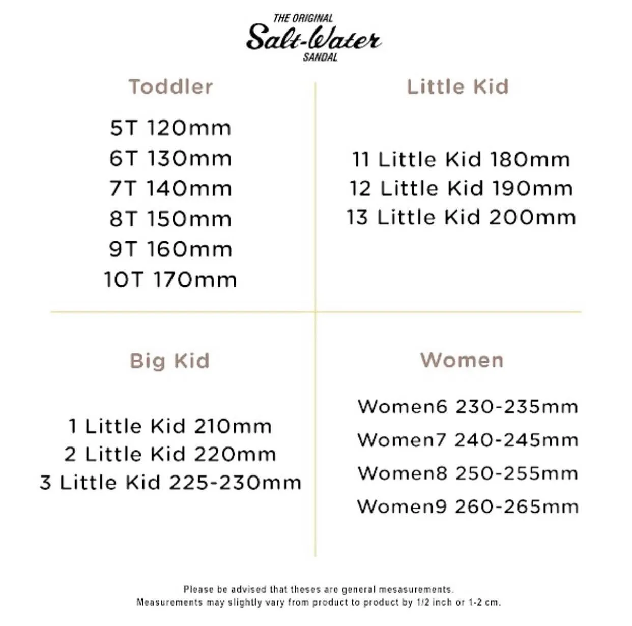 Salt Water Kids Original, Tan (Velcro)