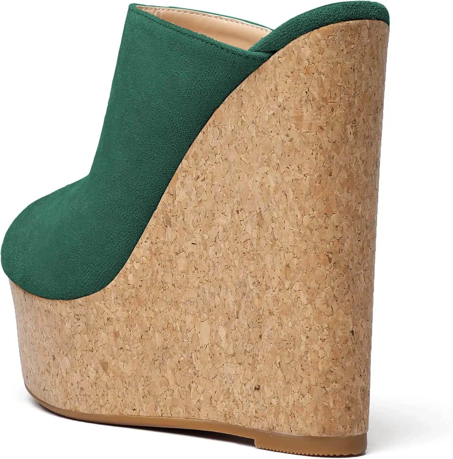 SAMMITOP Women's Platform Wedge Open Toe Sandals,Ladies Slip On Wedge Mule Shoes