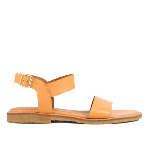 Sandal with gold buckle