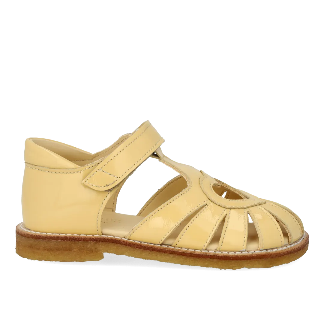 Sandal with heart detail and velcro closure