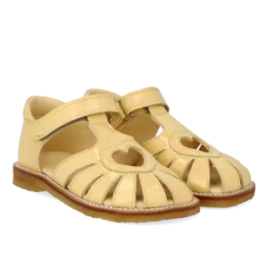 Sandal with heart detail and velcro closure