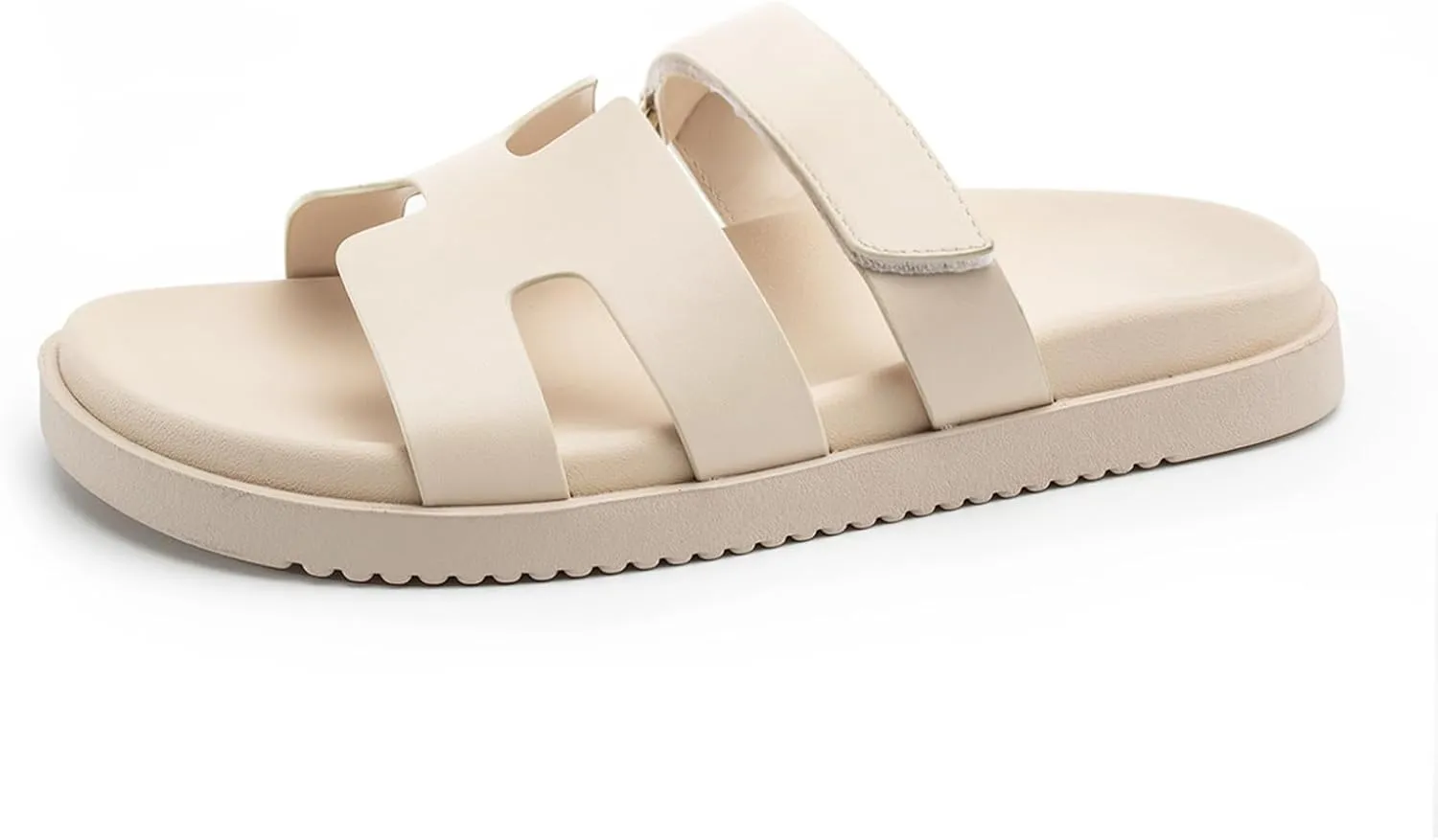 Sandals for Women Open Toe Thick Sole Slide Shoes Comfort Platform Sandals Adjustable Strap Casual Slip on Flats Beach Sandals