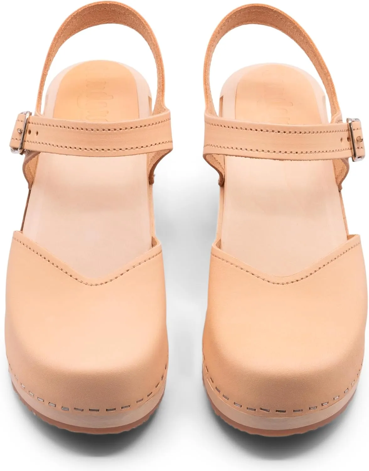 Sandgrens Handmade Swedish Wood Clogs for Women, High Heel Sandal | Victoria