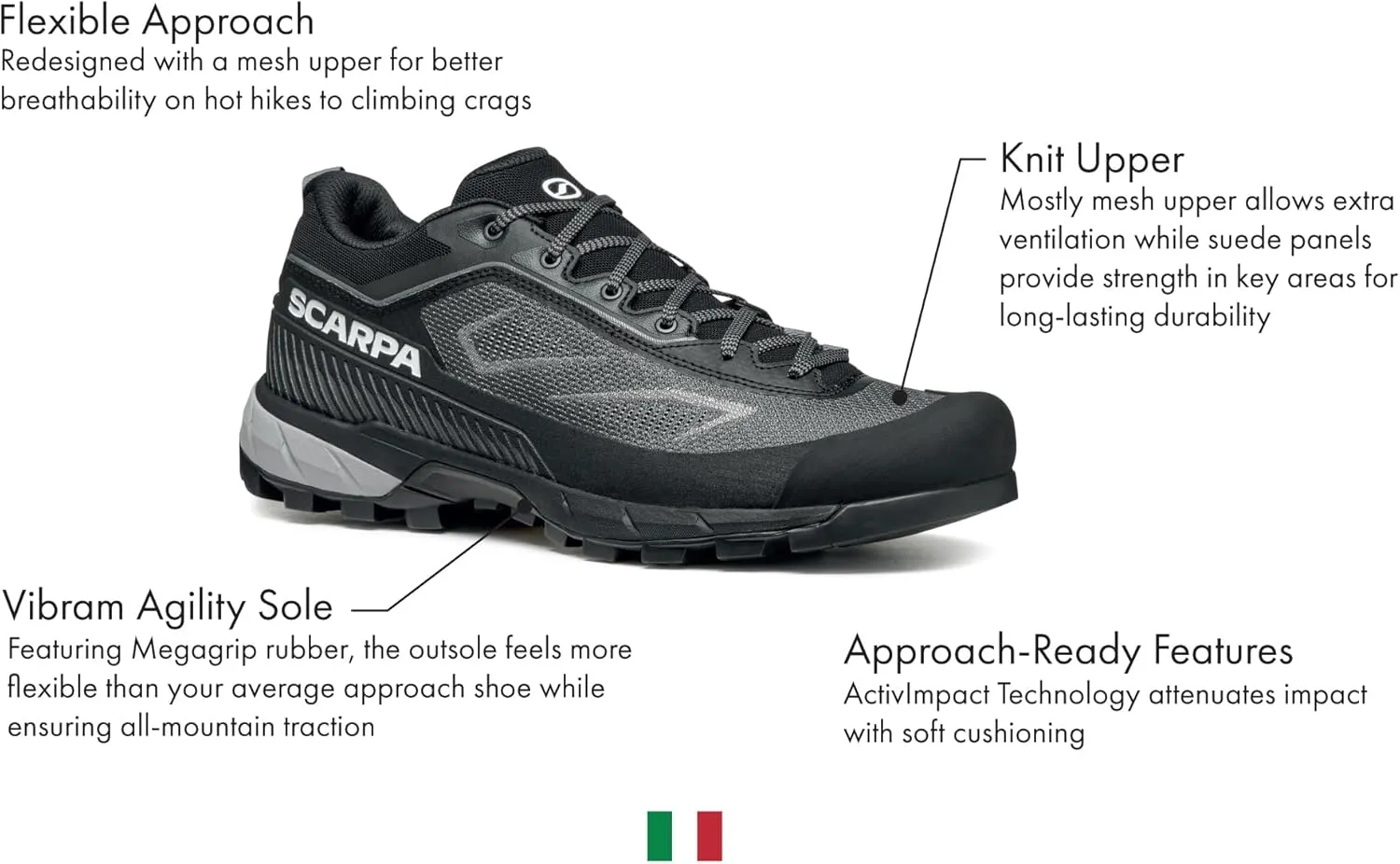 SCARPA Men's Rapid LT Lightweight Hiking & Approach Shoes