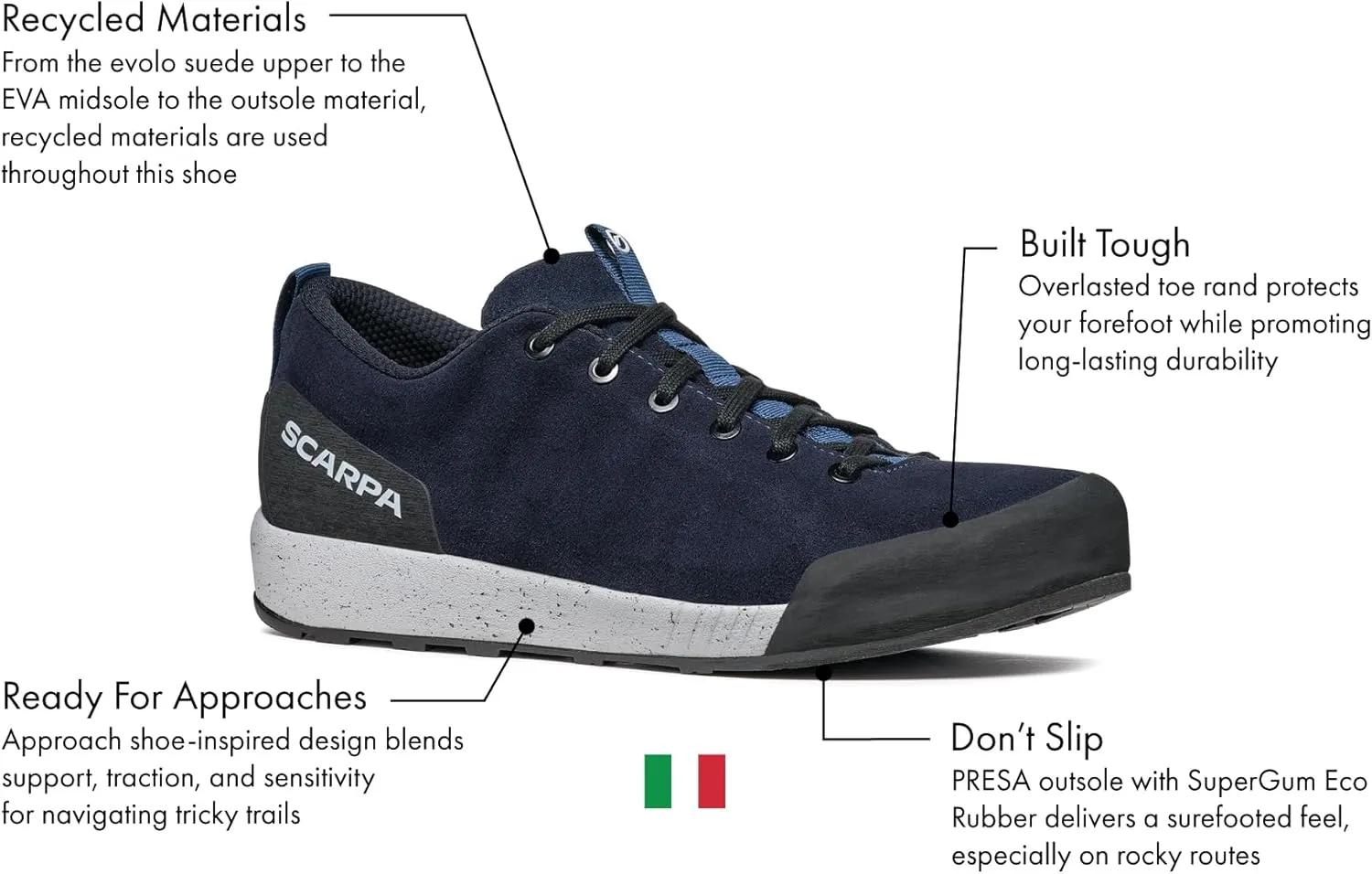 SCARPA Men's Spirit Evo Lightweight Outdoor Shoes for Hiking and Walking