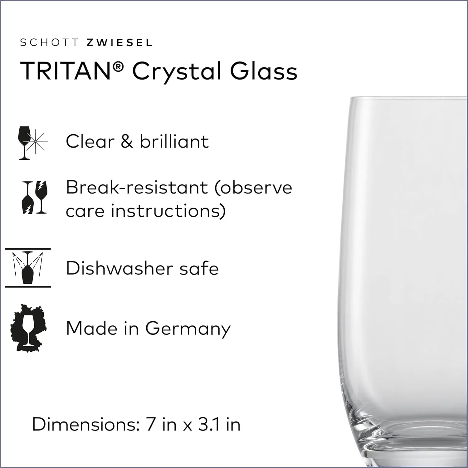 SCHOTT ZWIESEL Banquet Iced Beverage Cocktail Glass (Set of 6), Bar Glasses for Long Drinks, Dishwasher-Safe Machine-Made Tritan Crystal Glasses, Made in Germany(18 Ounce)