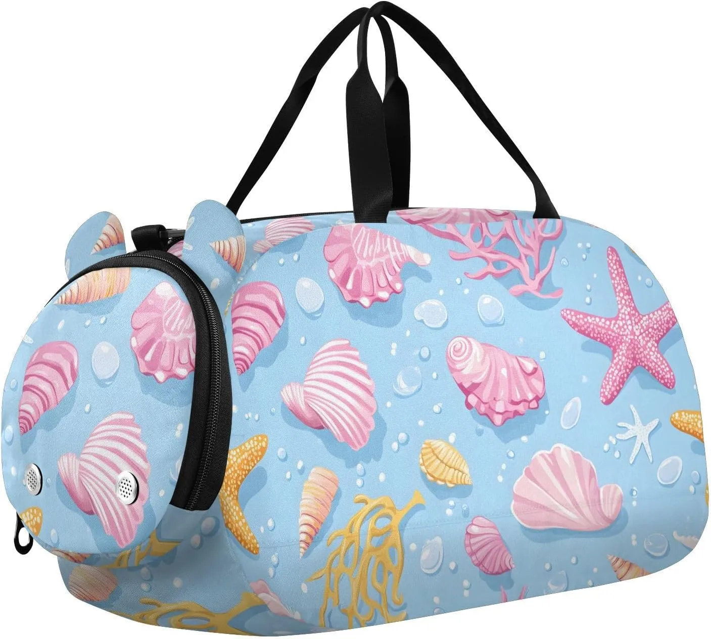 Sea Wonders Youth Sports Duffel Bag with Ventilated Shoe Compartment|All-Season Lightweight Travel Gym Bag for Girls & Boys|Water-Resistant Gear Bag