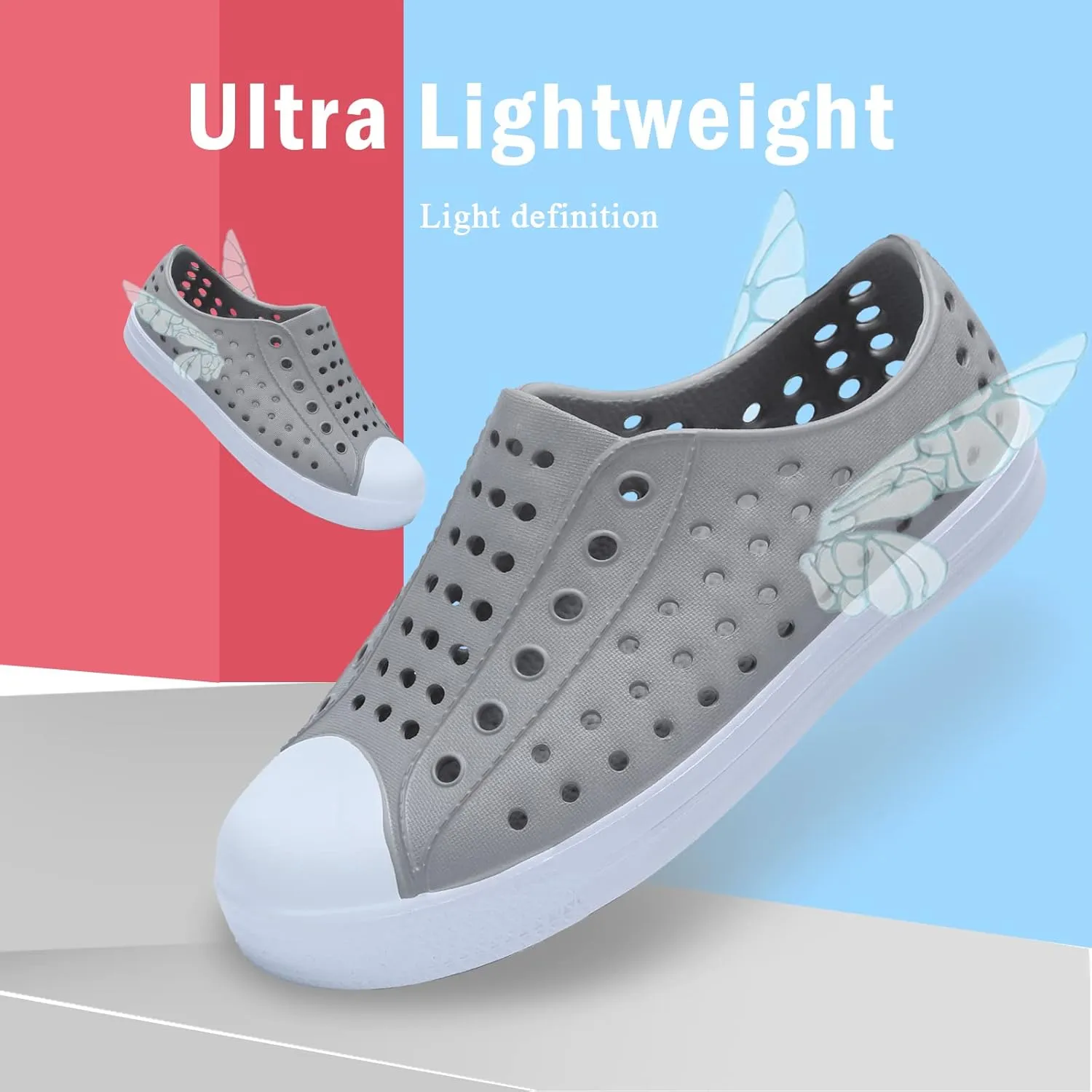seannel Kids Water Shoes Slip-On Sneaker Lightweight Breathable Sandal Outdoor & Indoor