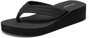 SelenePair Women's Platform Flip Flops Comfortable Arch Support Rhinestone Braid Summer Beach Slide Sandals Soft Woven Strap Slip On Lightweight Casual Walking Thong Sandals
