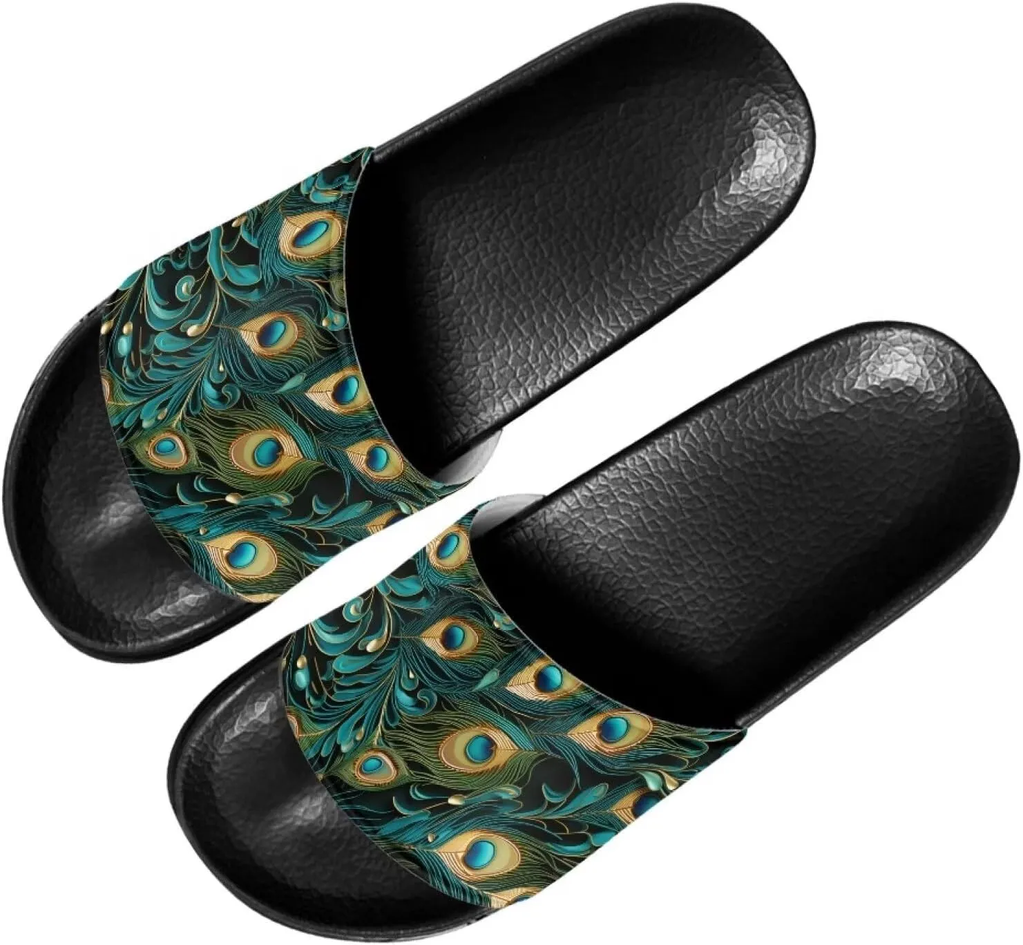Semioury Lotus Summer Slippers for Women Turtle Travel Lightweight Cozy Soft Comfy Thick Shoes Beach Sandal Bathroom Slipper