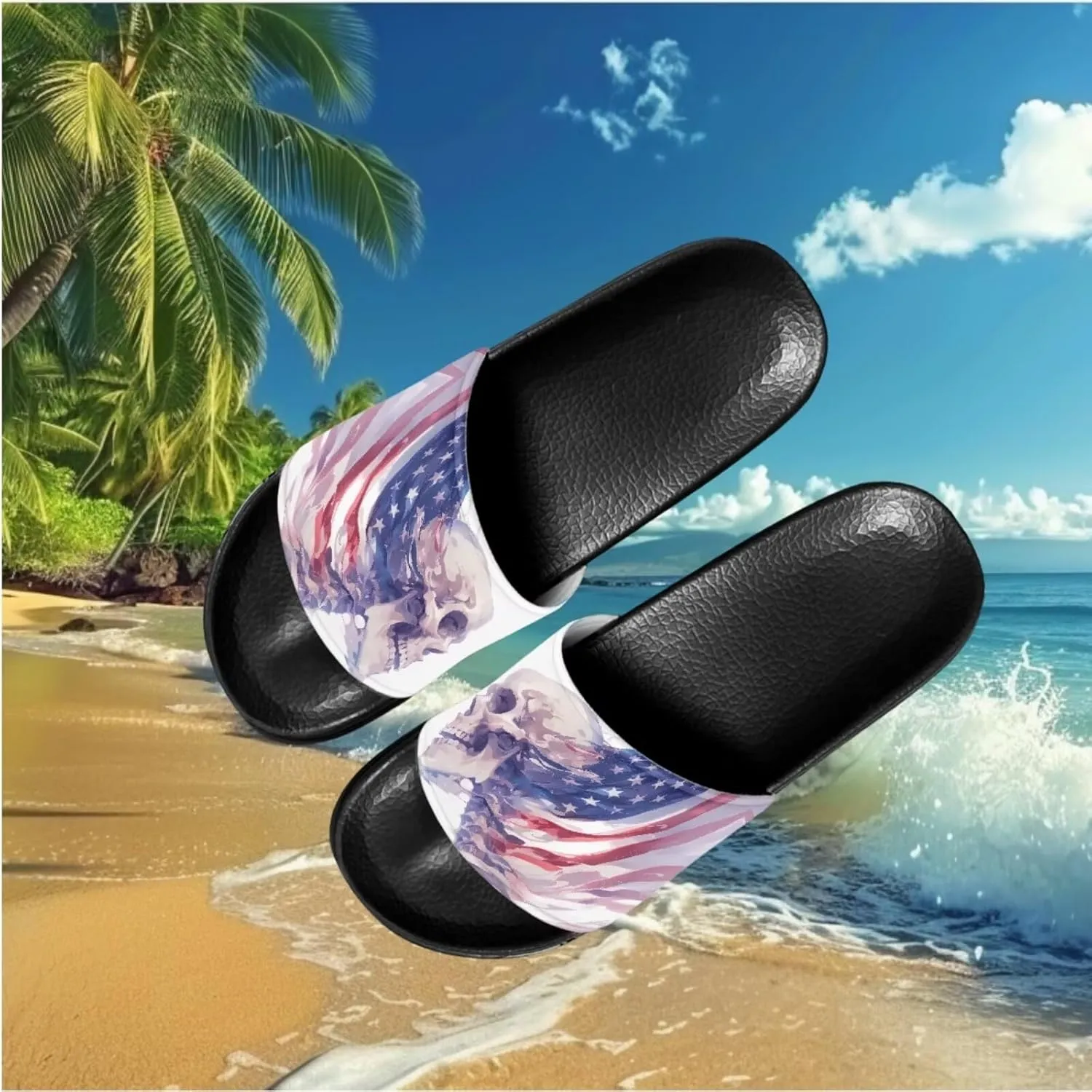 Semioury Lotus Summer Slippers for Women Turtle Travel Lightweight Cozy Soft Comfy Thick Shoes Beach Sandal Bathroom Slipper