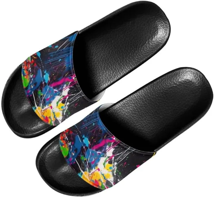 Semioury Van Gogh Summer Slippers Skull Butterfly Moroccan Tiles Travel Soft Comfy Thick Shoes Beach Sandal Bathroom Slipper