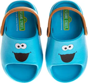 Sesame Street Clog Sandals with Backstrap - Open Toe Slides for Kids Girls and Boys - Sesame Sandal Slip-On Clogs Water Resistant (Sizes: 3-4 Infant / 5-10 Toddler / 11-12 Little Kid)
