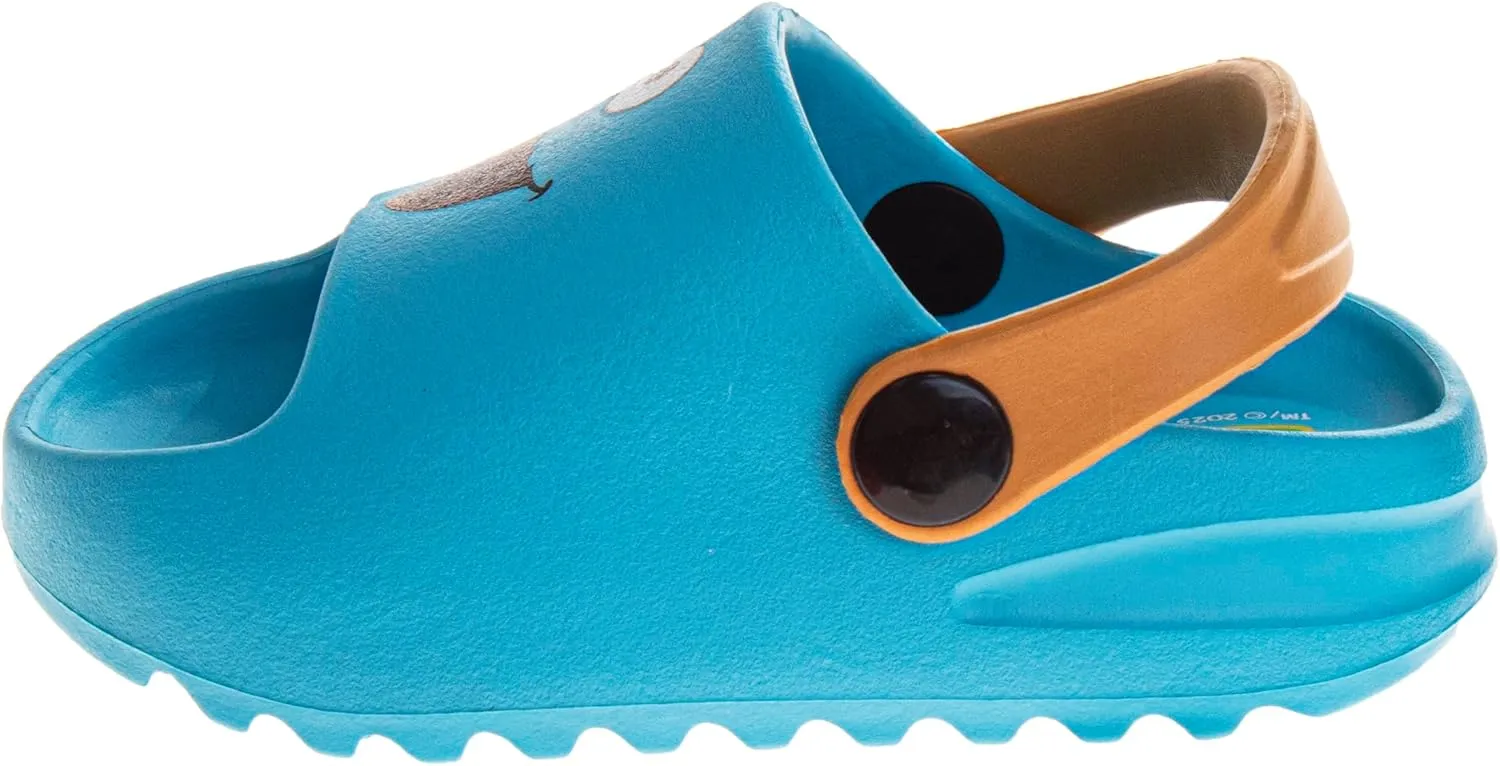 Sesame Street Clog Sandals with Backstrap - Open Toe Slides for Kids Girls and Boys - Sesame Sandal Slip-On Clogs Water Resistant (Sizes: 3-4 Infant / 5-10 Toddler / 11-12 Little Kid)