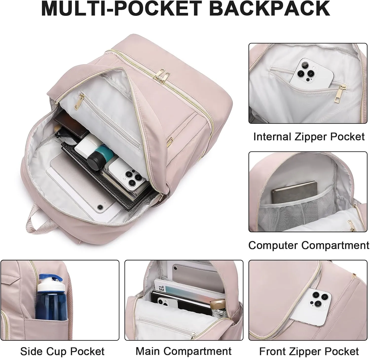 seyfocnia Gym Backpack for Women Men, Lightweight Sports Backpack With Shoe Compartment, Waterproof Gym Bag Workout Trainning Backpack Casual Travel Daypack-Purple
