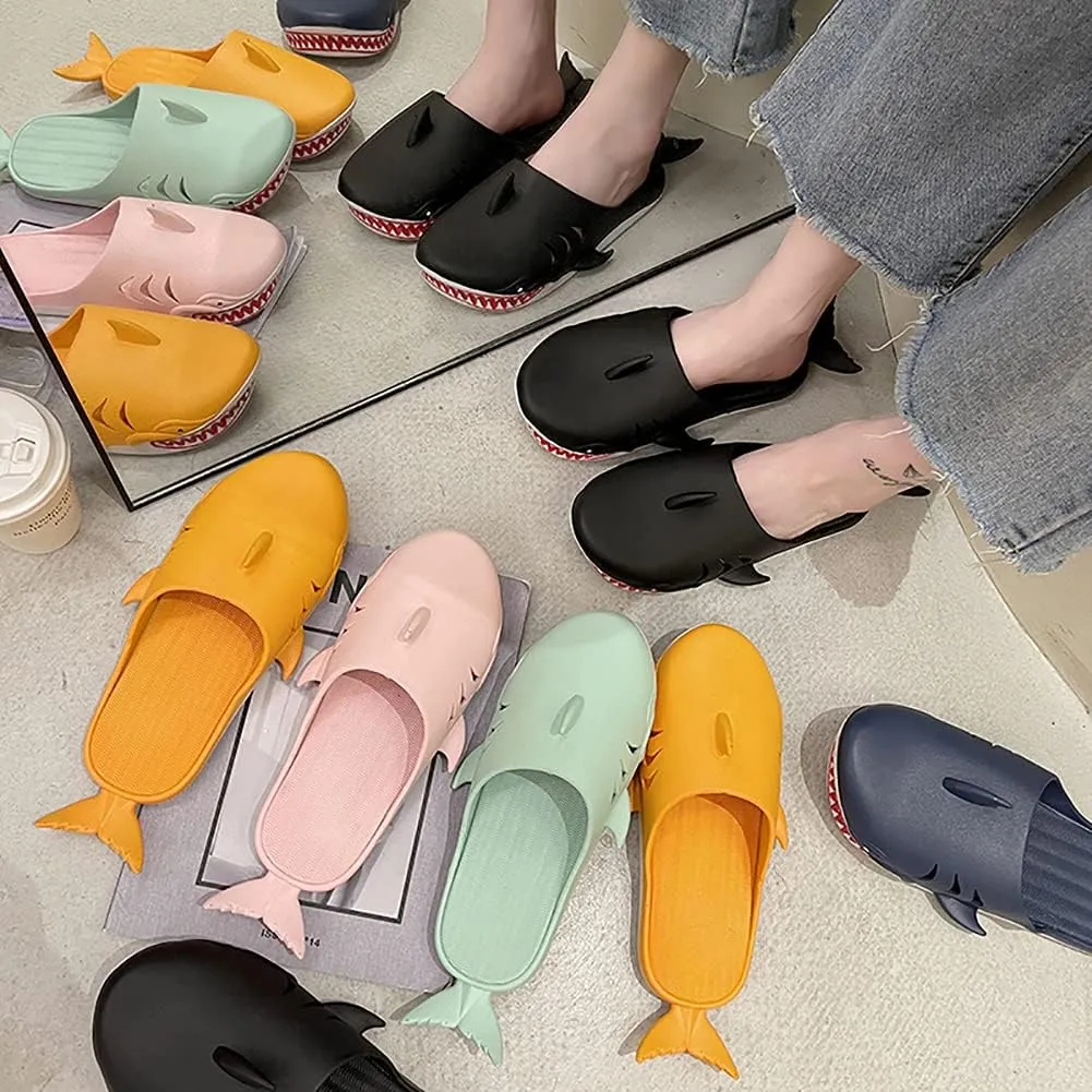 Shark Slippers - Unisex Fish Slippers for Men and Women - Funny Outdoor Beach Party Shoes