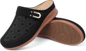 SHIBEVER Clogs for Women Mules Slip-on: Closed Toe Clog - Summer Comfortable Mule