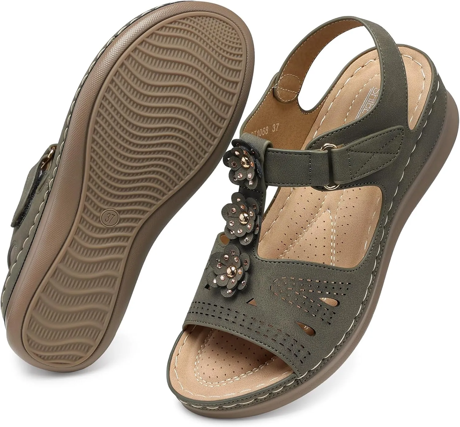 SHIBEVER Wedge Sandals for Women Dressy: Comfortable Summer Platform Casual Dress Women Sandal