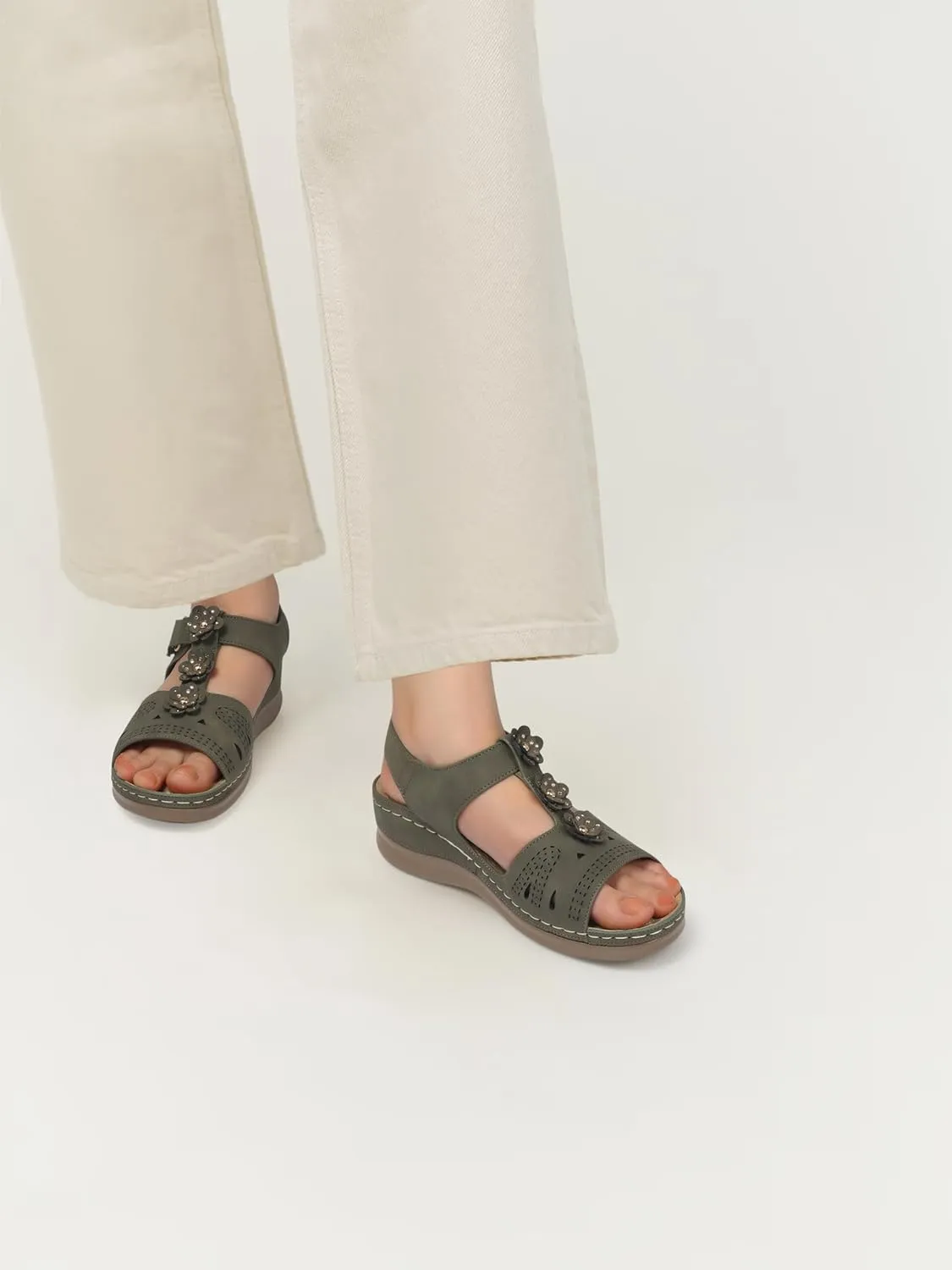 SHIBEVER Wedge Sandals for Women Dressy: Comfortable Summer Platform Casual Dress Women Sandal