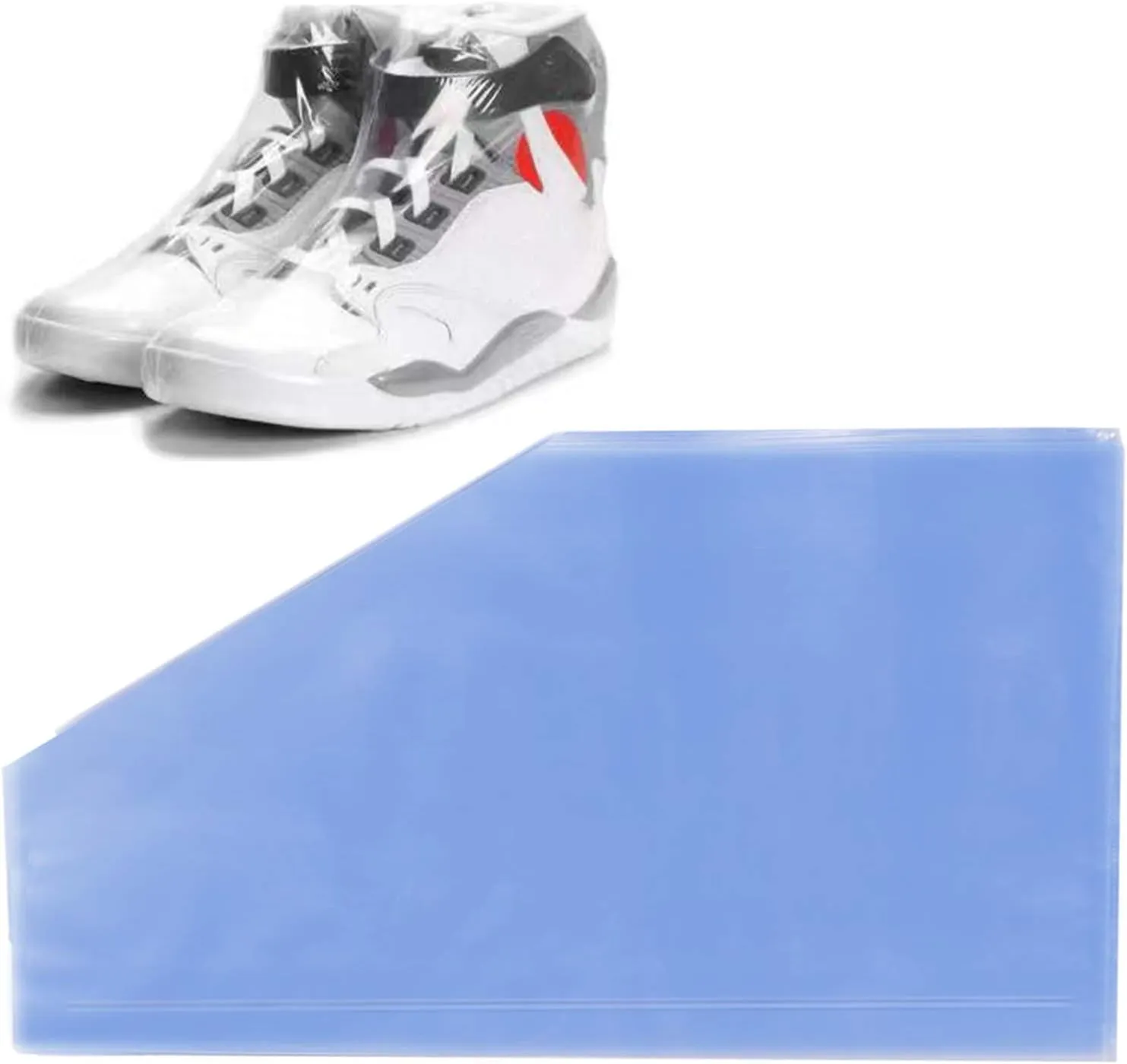 Shoe Shrink Wrap Bags,100 Pcs Sneaker PVC Heat Shrink Plastic Wrap Large Shoes Protector for Men Women Effectively Avoid Sole Yellowing 10x17.7 inches
