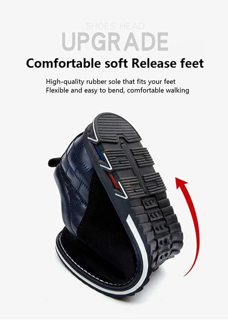 Shoes Men Leather Casual Loafers Dress Breathable Driving Moccasins Oxford Walking Shoe Arch Sneaker