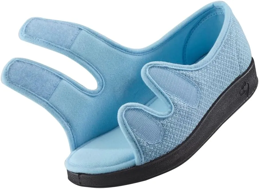 Silverts Diabetic Sandals for Women | Extra-Wide Non-Slip Comfortable Slippers for Elderly, Swelling, Sensitive Feet