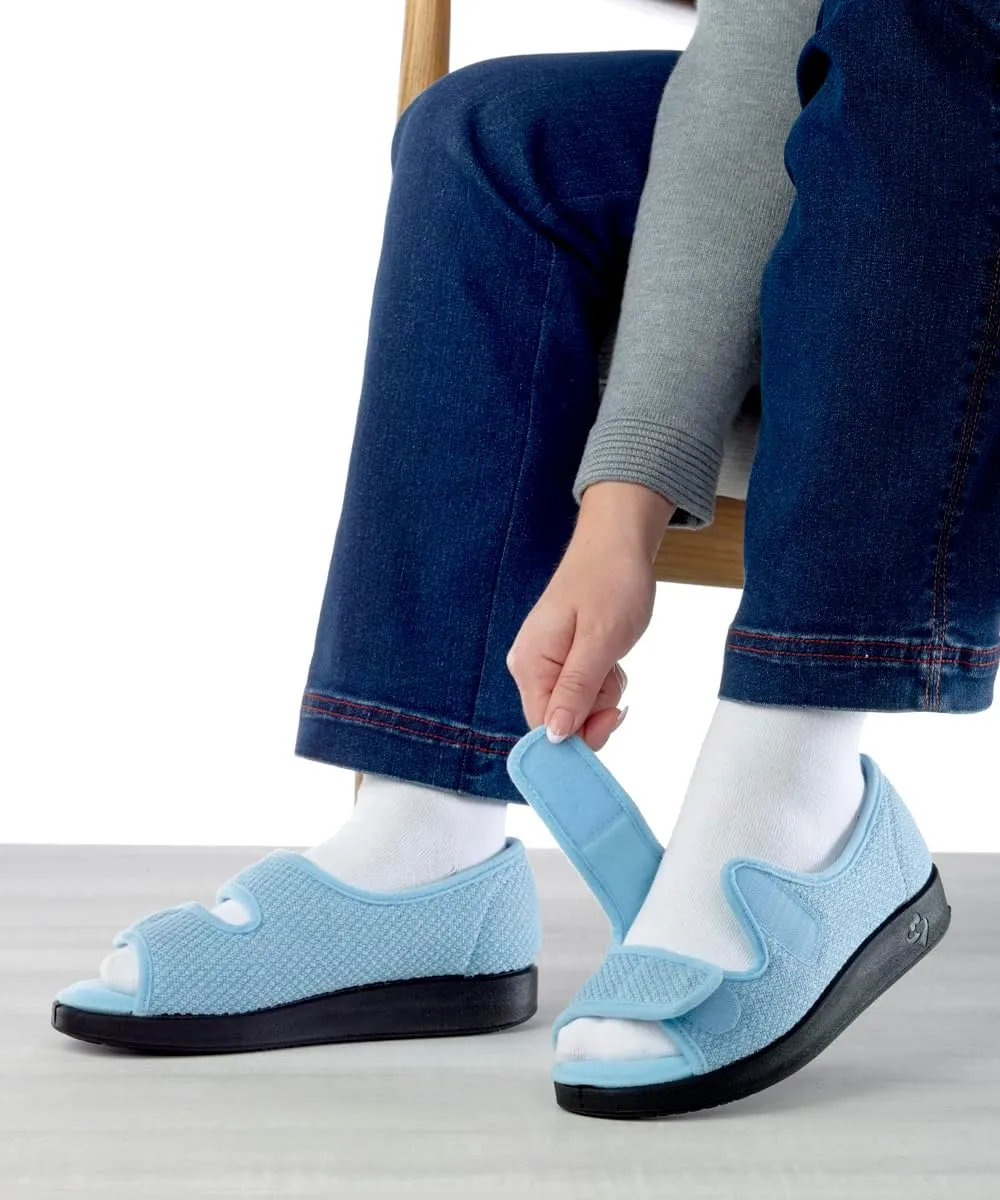 Silverts Diabetic Sandals for Women | Extra-Wide Non-Slip Comfortable Slippers for Elderly, Swelling, Sensitive Feet