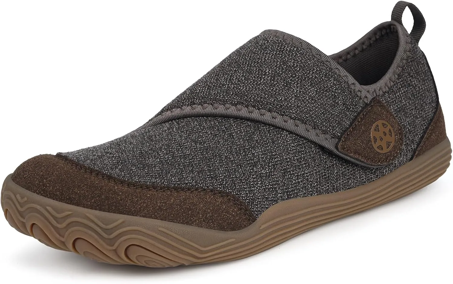 Sisttke Womens Mens Barefoot Slippers Wide Diabetic Shoes with Arch Support Orthopedic Adjustable Walking Slipper Arthritis Edema Swollen House Shoes Indoor Outdoor