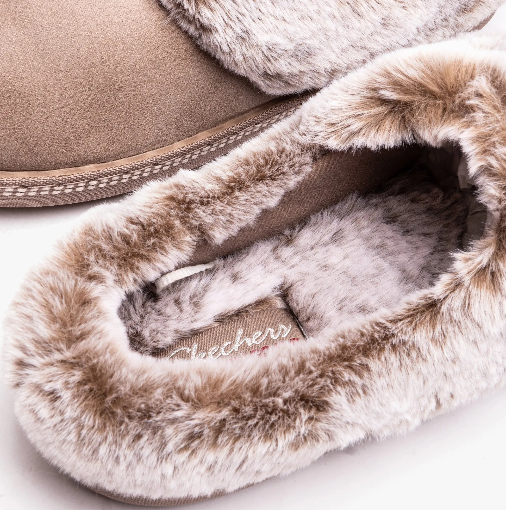 Skechers 167625/TPE COZY CAMPFIRE - LOVELY LIFE Womens Indoor Slippers Taupe