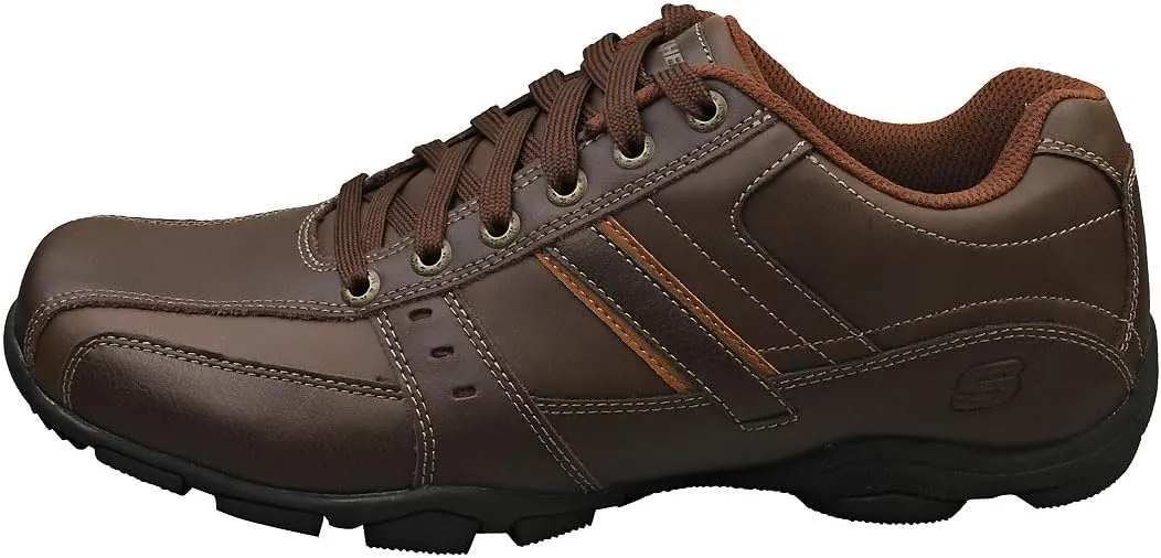 Skechers Marter Men's Life Change Lightweight Leather Trainers Brown