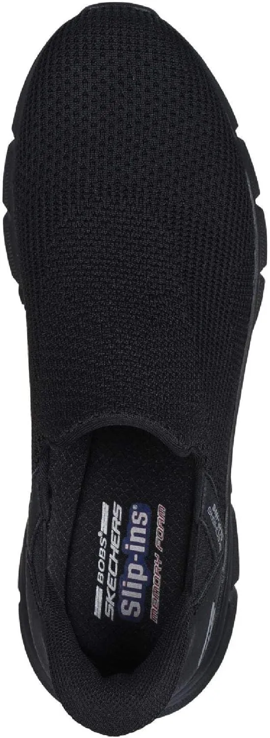 Skechers Men's Hands-Free Slip-ins Bobs B Flex Resilient Edge Trainers, Black Textile.