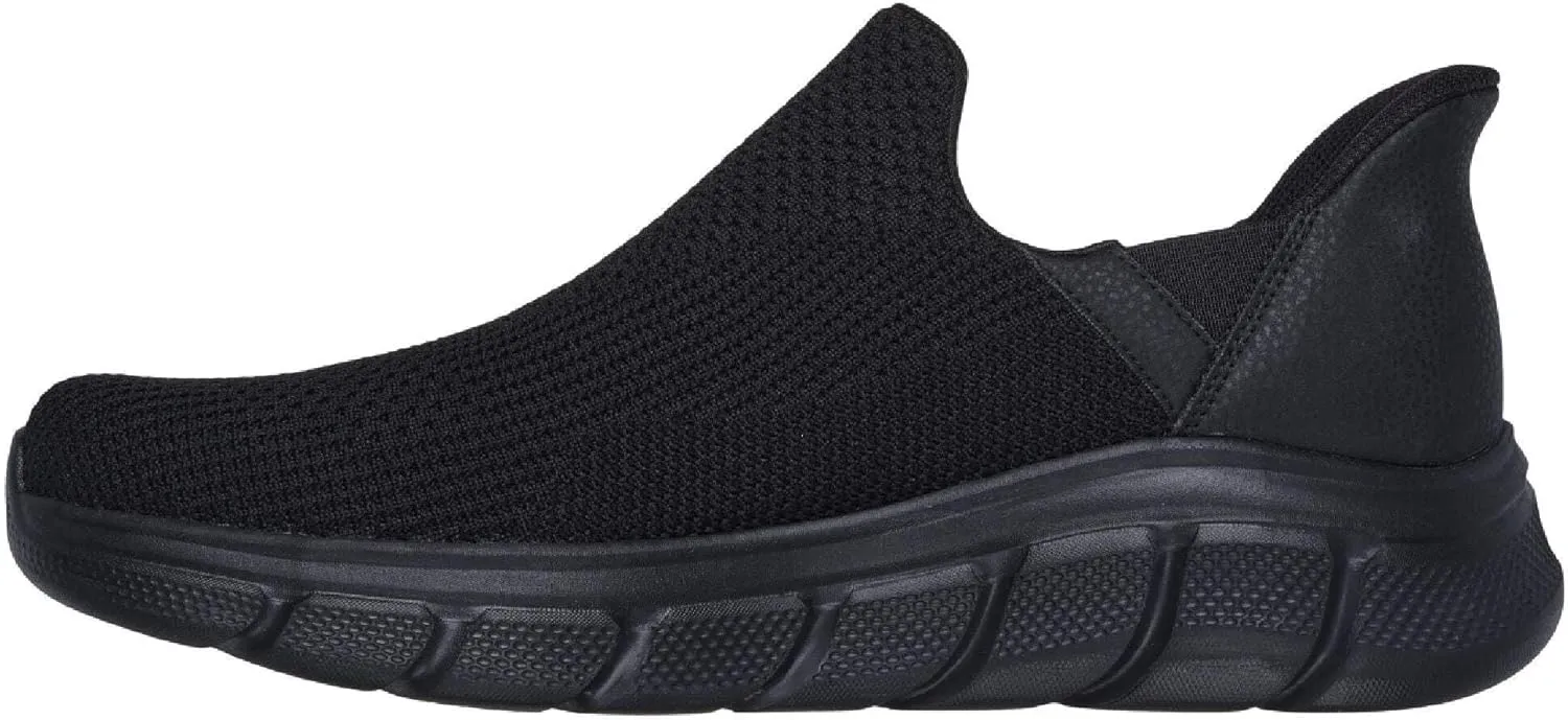 Skechers Men's Hands-Free Slip-ins Bobs B Flex Resilient Edge Trainers, Black Textile.