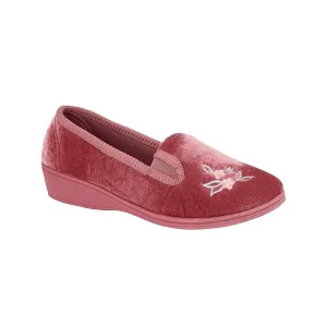 Sleepers GINA Womens Slip-On Floral Full Slippers Heather