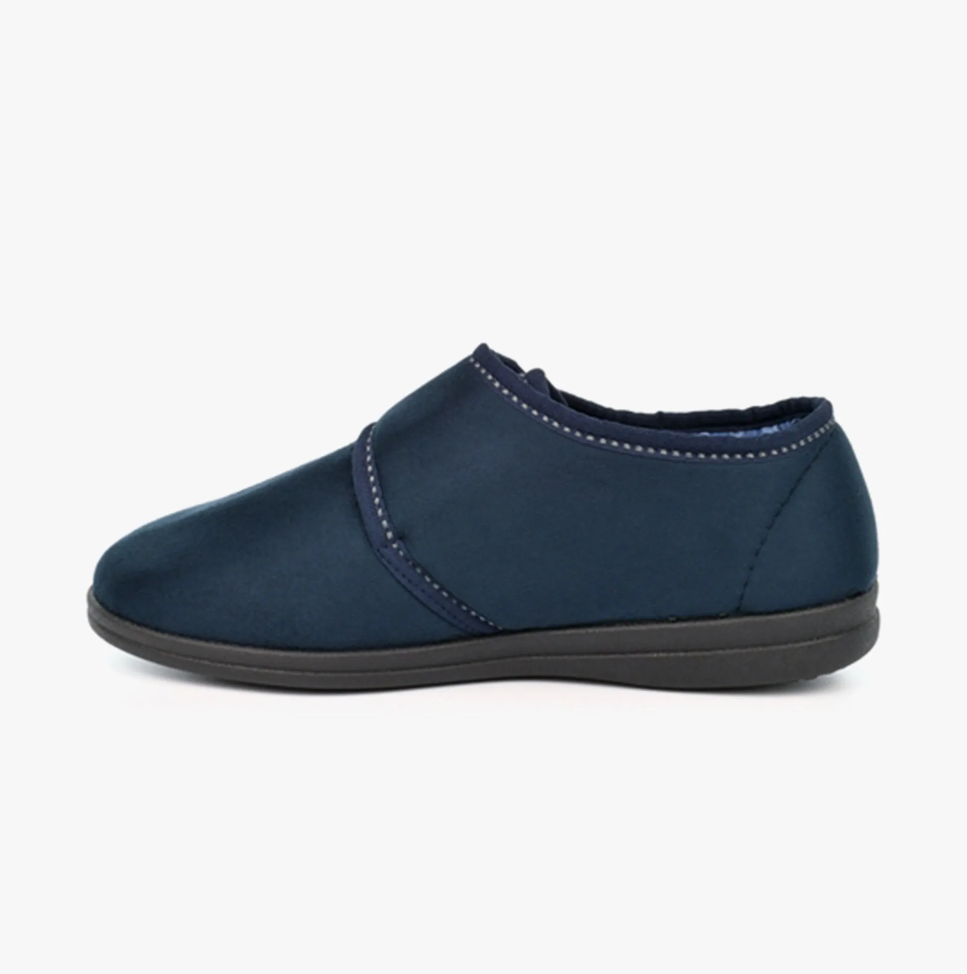 Sleepers JOHNNY Navy Microfibre Adult Touch Fastening Slipper