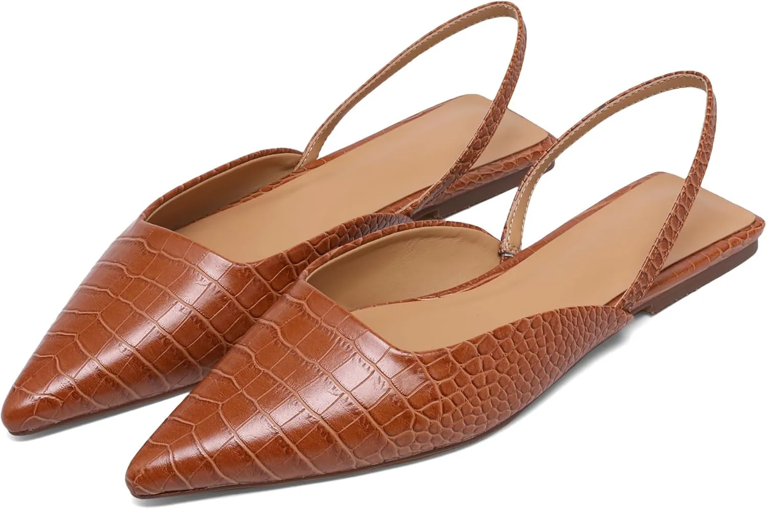 Slingback Flats for Women Slip On Pointed Toe Casual Mule Shoes