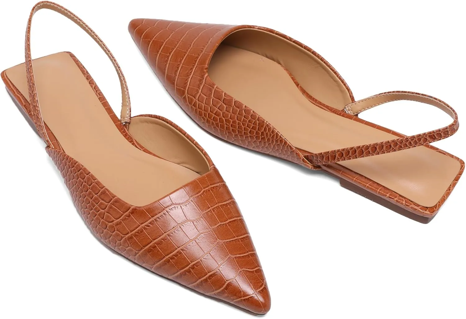 Slingback Flats for Women Slip On Pointed Toe Casual Mule Shoes